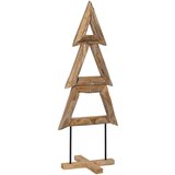 vidaXL Božično drevo z stojalom Rjava 150 cm Trdna tikovina | Shoptok.si