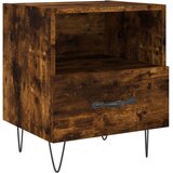 vidaXL Nočna omarica 2 kosa dimljen hrast 40x35x47,5 cm inženirski les | Shoptok.si