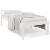 Krevet za starije osobe bijeli 90x190 cm mali masivna borovina | Eponuda.com