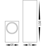  Spoljna zidna lampa BOKA, 2x GU10/60W, 230V, IP44, crna | Eponuda.com