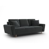 Cosmopolitan Design Temno siva žametna raztegljiva sedežna garnitura s prostorom za shranjevanje 235 cm Kyoto – | Shoptok.si