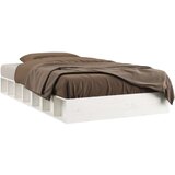  Posteljni okvir bel 75x190 cm 2FT6 trden les | Shoptok.si