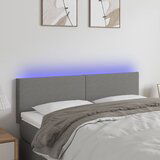 vidaXL LED uzglavlje tamnosivo 144x5x78/88 cm od tkanine | shoptok.hr