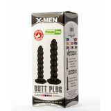 X-Men 7.87" Silicone Butt Plug Black S XMEN000208 Cene
