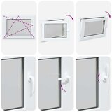  Kletno okno "RISOR" 80x50 cm vrtljivo-nagibno DIN levo belo | Shoptok.si