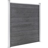  Set WPC ograda 8 kvadratnih + 1 kosa 1484 x 186 cm sivi | shoptok.hr
