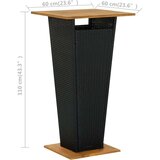  5-dijelni vrtni barski set od poliratana s jastucima crni | shoptok.hr