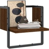  Polica s prečkom boja smeđeg hrasta 30 x 25 x 30 cm | shoptok.hr