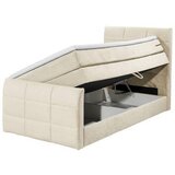 MID.YOU POSTELJA BOXSPRING 120 cm x 200 cm , tekstil, leseni material krem barve | Shoptok.si