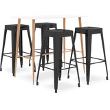  5-dijelni barski set bijelo-crni | shoptok.hr