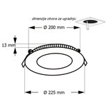 Bb Link led ugradna cct panel lampa 18W KNC1-18W Cene