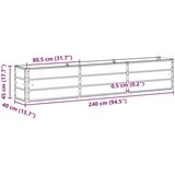  Cvetlično korito Zelena 240 x 40 x 45 cm Jeklo, (5000207387) | Shoptok.si