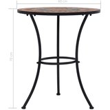 Bistro stolić s mozaikom narančasto-sivi 60 cm keramički | Eponuda.ba