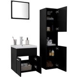  Set kupaonskog namještaja od iverice crni | shoptok.hr