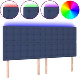  LED uzglavlje plavo 200x5x118/128 cm od tkanine | shoptok.hr