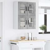  Zidni stakleni ormarić 2 pcs Betonski sivi 60 x 31 x 40 cm | Eponuda.ba