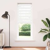 vidaXL Zebra senčilo bela 80x200 cm tkanina širina 75,9cm poliester | Shoptok.si