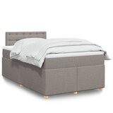  Krevet s oprugama i madracem smeđesivi 120 x 200 cm od tkanine | shoptok.hr