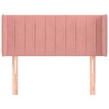  Uzglavlje s ušima ružičasto 83x16x78/88 cm baršunasto | shoptok.hr