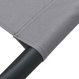 Vanjski ležaj s krovom i jastucima sivi | shoptok.hr