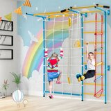 Gimnastična oprema 7 v 1, otroška plezalna stena, dim.197,5 x 83,5 x 223 cm | Shoptok.si