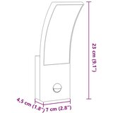  Zunanje stenske senzorske LED svetilke črn tlačno lit aluminij, (21643988) | Shoptok.si