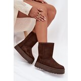 Boto Ladies Insulated Snow Boots With Fur Chocolate Abrams | Shoptok.si
