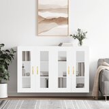 Maison Chic Stenska omarica - Zidna omarica 2 kosa bel inženirski les iu1250, (22062963) | Shoptok.si
