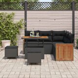  Sjedeća garnitura za vrt 8 kom. 8-Broj sjedala Crna 90 x 55 x 71 cm | Shoptok.si