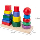 Bbo DRVENA IGRACKA SET PUZLE - GEOMETRIJSKI OBLICI (24m+) | ePonuda.com