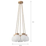  Visilica na sajli LOOMIS 5xE27/15W/230V 83 cm bež/hrast | Eponuda.com