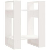  Knjižna omara/pregrada bela 41x35x57 cm trdna borovina, (20705898) | Shoptok.si