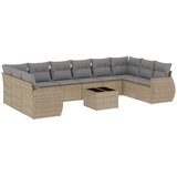  11-dijelni set vrtnih sofa od poliratana s jastucima bež | shoptok.hr