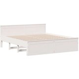 vidaXL Krevet s regalom z knjige bez madraca bijeli 180x200cm borovina | shoptok.hr