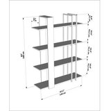 Hanah home polica za knjige onno green black | ePonuda.com
