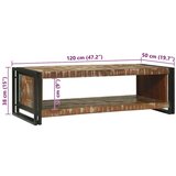  Kava Stol Smeđa 120 x 50 x 38 cm masivno obnovljeno drvo | shoptok.hr