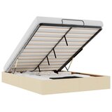  Otomanski okvir kreveta bez madraca krem 140x190 cm od tkanine | Eponuda.com