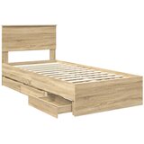  Krevetna konstrukcija s ladicama Sonoma hrast 100 x 200 cm | shoptok.hr