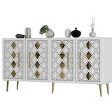 Hanah home komoda dome KB150 white gold