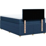 vidaXL Box spring postelja z vzmetnico modra 120x190 cm blago, (21310222) | Shoptok.si