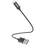 Hama USB polnilni kabel USB 2.0 USB-A vtič\, USB-C® vtič 0.20 m črna 00201600, (20614439) | Shoptok.si