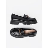 Shelvt Classic black loafers with metal buckle | shoptok.hr