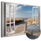  Slika - Window: View of the Beach 60x40 Premium Print | shoptok.hr