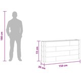  Povišena vrtna gredica Crna 150 x 30 x 72 cm | shoptok.hr