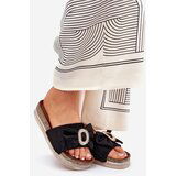 Boto Womens Platform Sandals With Bow And Decorative Brooch Black Lenela | ePonuda.com