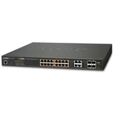 20-Port (16x RJ45 gbe 802.3at poe 30W port (220W max) 4x gigabit RJ45 sfp combo L2 mngd switch