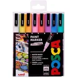 UNI marker pc-3m pastelne boje 8/1