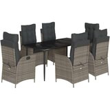  7-dijelni vrtni blagovaonski set sivi od poliratana | shoptok.hr