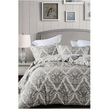 Mila Home Siva/bež posteljina za bračni krevet/za produženi krevet od renforce pamuka s uključenom plahtom/4-dijelna 200x220 cm Damask – Cijene