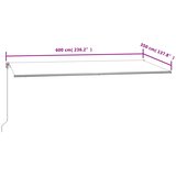 Tenda na automatsko uvlačenje 600x350 cm žuto-bijela | shoptok.hr